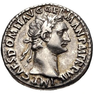 Denarius - Domitian IMP XIIII COS XIIII CENS P P P; Minerva front