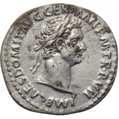 Denarius - Domitian IMP XIIII COS XIIII CENS P P P; Minerva front