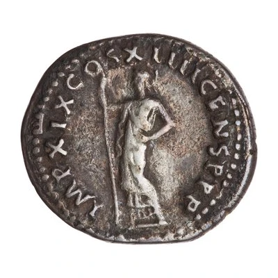 Denarius - Domitian IMP XIX COS XIIII CENS P P P; Minerva back