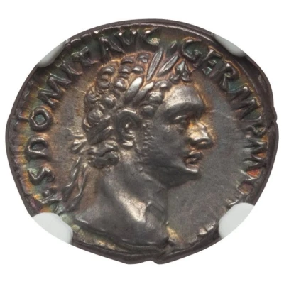 Denarius - Domitian IMP XVII COS XIIII CENS P P P; Minerva front