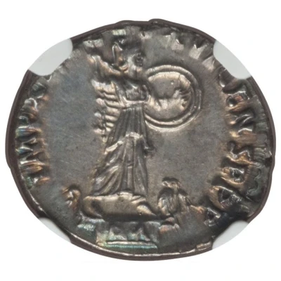 Denarius - Domitian IMP XVII COS XIIII CENS P P P; Minerva back