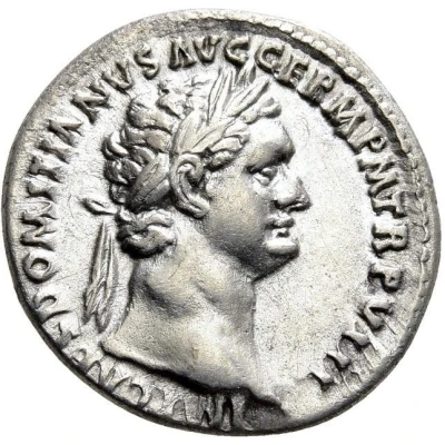 Denarius - Domitian IMP XVII COS XIIII CENS P P P; Minerva front