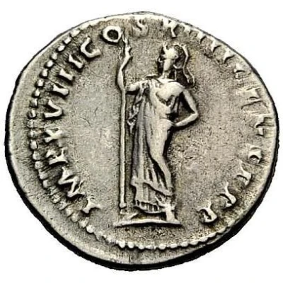 Denarius - Domitian IMP XVIII COS XIIII CENS P P P; Minerva back