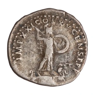 Denarius - Domitian IMP XXI COS XV CENS P P P; Minerva back