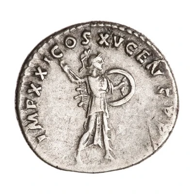 Denarius - Domitian IMP XXI COS XV CENS P P P; Minerva back