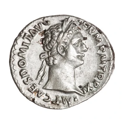 Denarius - Domitian IMP XXI COS XV CENS P P P; Minerva front