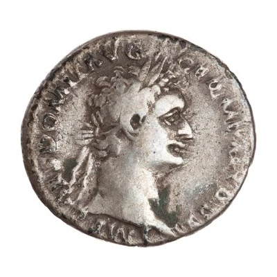 Denarius - Domitian IMP XXI COS XVI CENS P P P; Minerva front