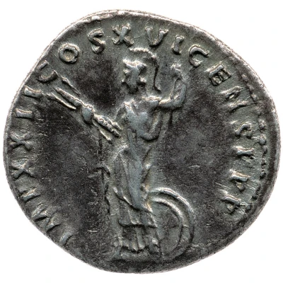 Denarius - Domitian IMP XXII COS XVI CENS P P P; Minerva back