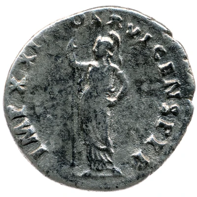 Denarius - Domitian IMP XXII COS XVI CENS P P P; Minerva back