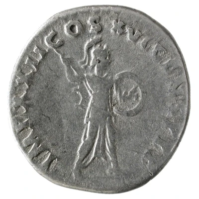 Denarius - Domitian IMP XXII COS XVI CENS P P P; Minerva back