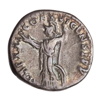 Denarius - Domitian IMP XXII COS XVI CENS P P P; Minerva back