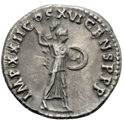 Denarius - Domitian IMP XXII COS XVI CENS P P P; Minerva back