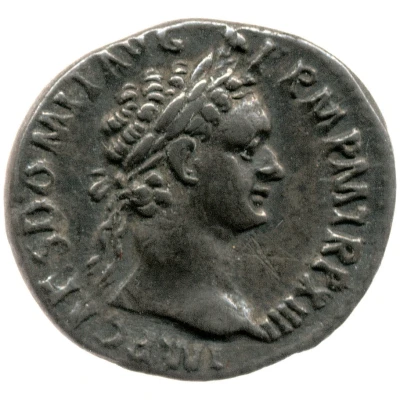 Denarius - Domitian IMP XXII COS XVI CENS P P P; Minerva front