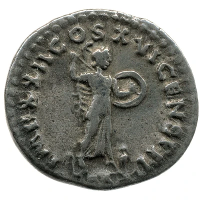 Denarius - Domitian IMP XXII COS XVI CENS P P P; Minerva back