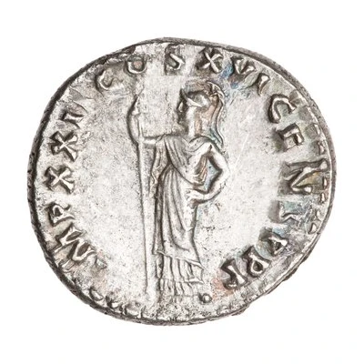 Denarius - Domitian IMP XXII COS XVI CENS P P P; Minerva back