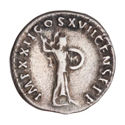 Denarius - Domitian IMP XXII COS XVII CENS P P P; Minerva back