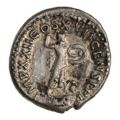 Denarius - Domitian IMP XXII COS XVII CENS P P P; Minerva back