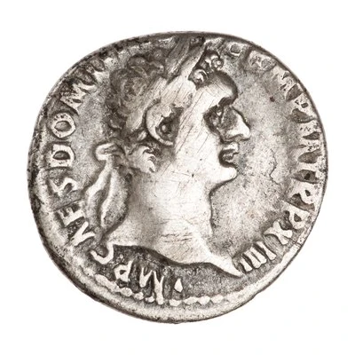 Denarius - Domitian IMP XXII COS XVII CENS P P P; Minerva front