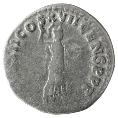 Denarius - Domitian IMP XXII COS XVII CENS P P P; Minerva back