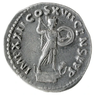 Denarius - Domitian IMP XXII COS XVII CENS P P P; Minerva back