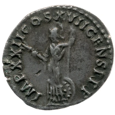 Denarius - Domitian IMP XXII COS XVII CENS P P P; Minerva back