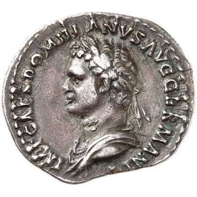 Denarius - Domitian P M TR POT III IMP V COS X P P; Minerva front