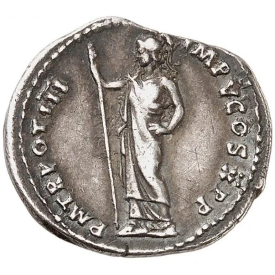 Denarius - Domitian P M TR POT III IMP V COS X P P; Minerva back