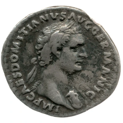 Denarius - Domitian P M TR POT IIII IMP VIII COS XI P P; Minerva front