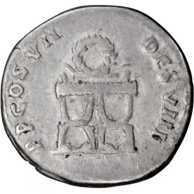 Denarius - Domitian P P COS VII DES VIII back