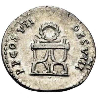 Denarius - Domitian P P COS VII DES VIII back