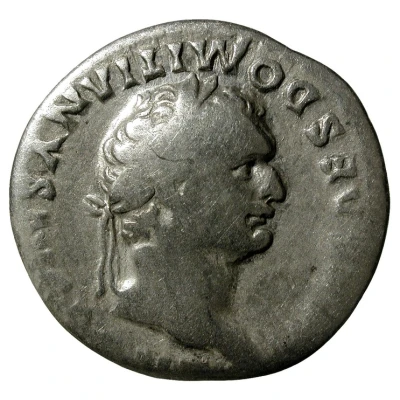 Denarius - Domitian P P COS VII DES VIII front