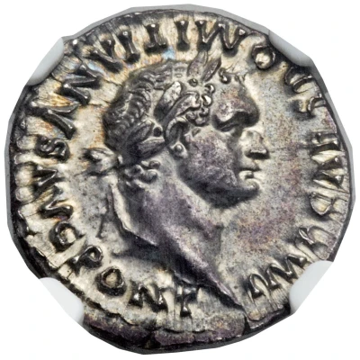 Denarius - Domitian P P COS VII DES VIII front