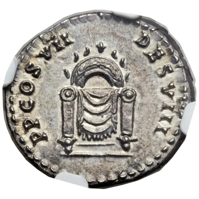 Denarius - Domitian P P COS VII DES VIII back