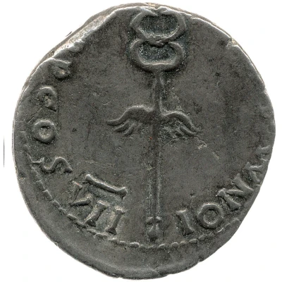 Denarius - Domitian PON MAX TR P COS VII back