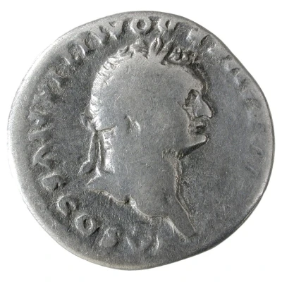 Denarius - Domitian PRINCEPS IVVENTVTIS; Vesta front