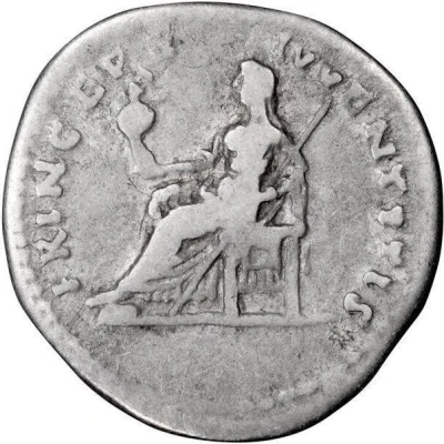 Denarius - Domitian PRINCEPS IVVENTVTIS; Vesta back