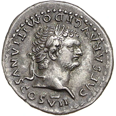 Denarius - Domitian PRINCEPS IVVENTVTIS; Vesta front