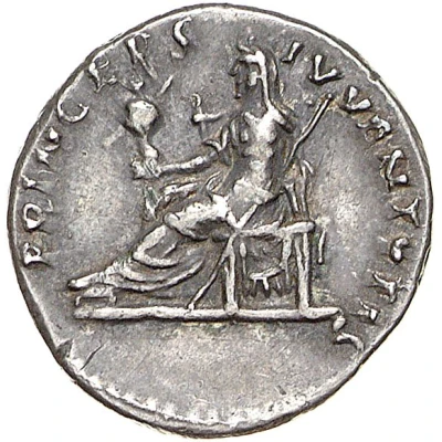Denarius - Domitian PRINCEPS IVVENTVTIS; Vesta back