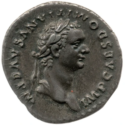 Denarius - Domitian SALVS AVGVST; Salus front