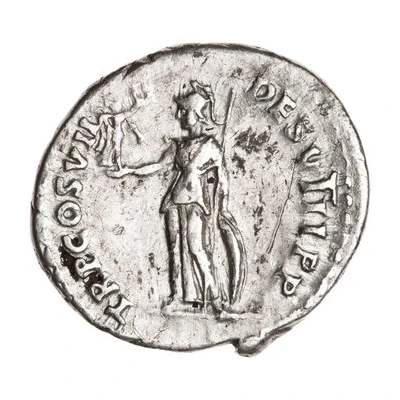 Denarius - Domitian TR P COS VII DES VIII P P; Minerva and Victory back