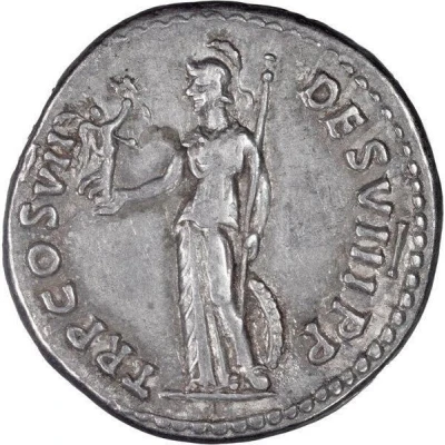 Denarius - Domitian TR P COS VII DES VIII P P; Minerva and Victory back