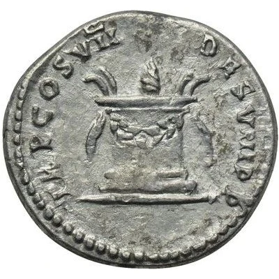 Denarius - Domitian TR P COS VII DES VIII P P back