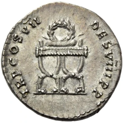 Denarius - Domitian TR P COS VII DES VIII P P back