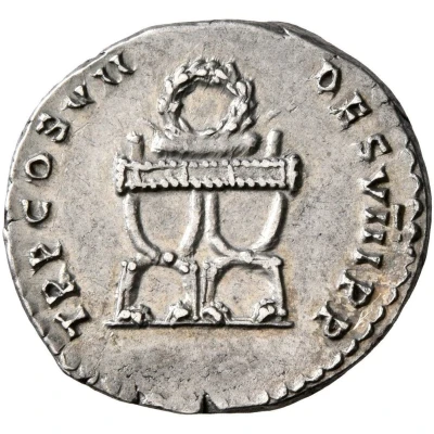 Denarius - Domitian TR P COS VII DES VIII P P back
