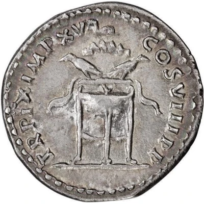 Denarius - Domitian TR P IX IMP XV COS VIII P P back