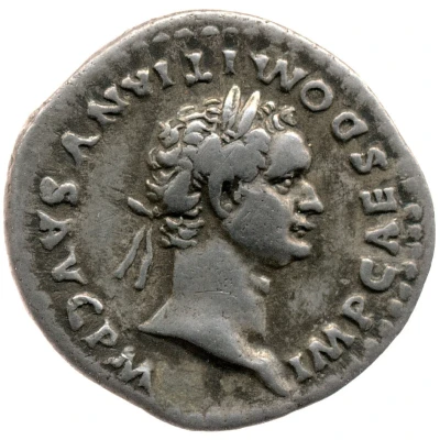 Denarius - Domitian TR POT II COS IX DES X P P; Minerva front