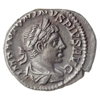 Denarius - Elagabalus ABVNDANTIA AVG; Abundantia and Annona front