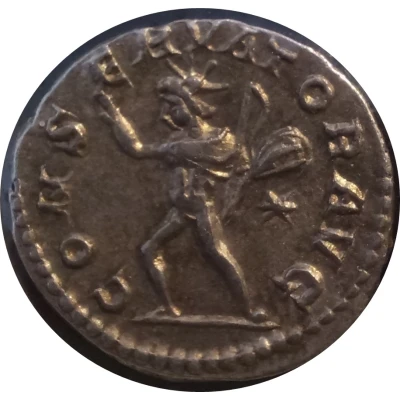 Denarius - Elagabalus CONSERVATOR AVG; Sol back