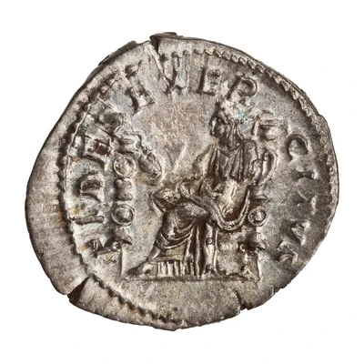 Denarius - Elagabalus FIDES EXERCITVS; Fides back