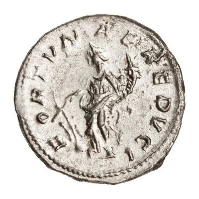 Denarius - Elagabalus FORTVNAE REDVCI; Fortuna back